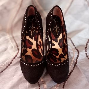 Jessica Simpson 3" platform shoes, black